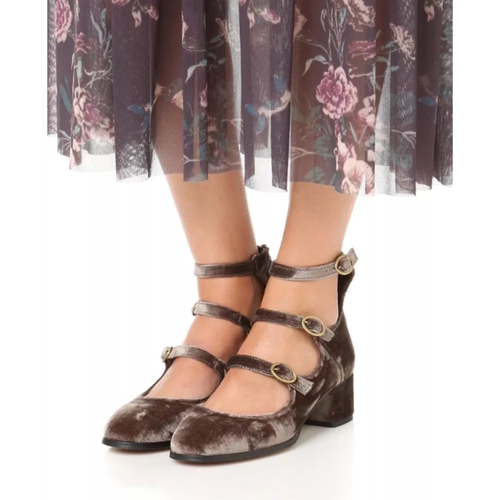 Free People Mercury Maryjanes velvet